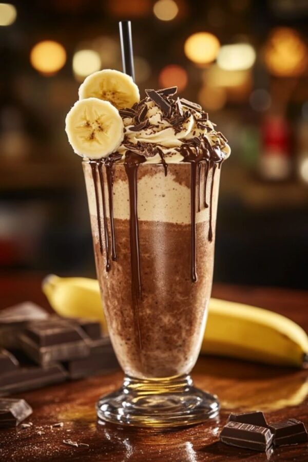 Hazelnut banana shake